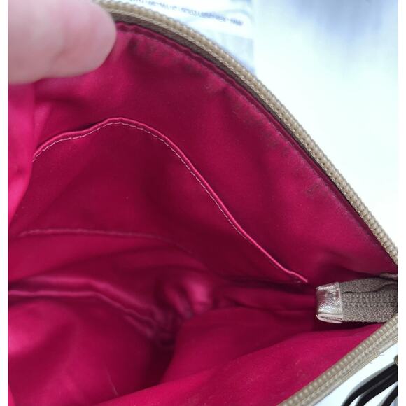 Coach Authenticated Vintage Poppy C Applique Sateen Metallic Trim Messenger Bag - Picture 7 of 8